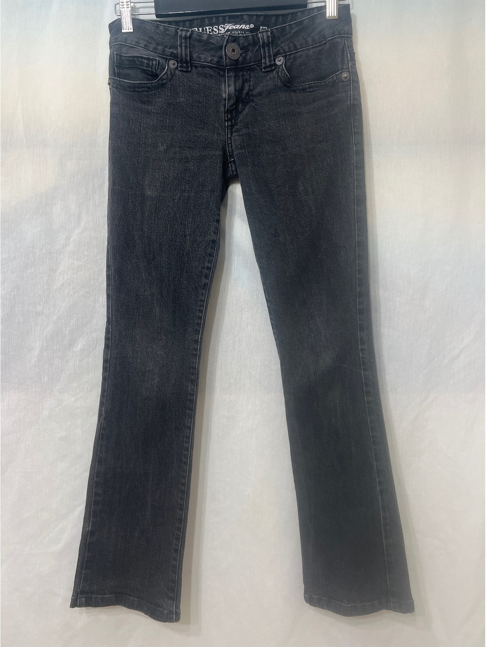 Guess Black Jeans Low Rise Bootcut Y2K Size 28